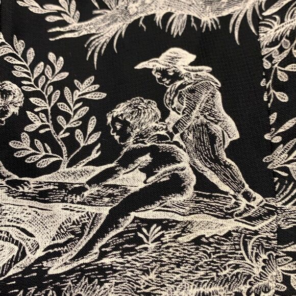 Womens Talbots Picnic Forest Sheep Graphic Button Down Tie Up Sheer Lined Shirt - Picture 5 of 8